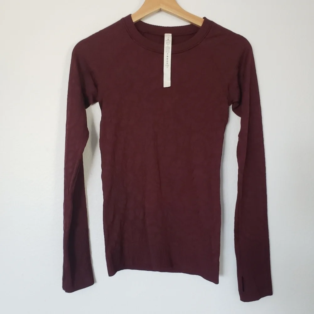 Lululemon Rest Less Pullover Garnet size 4